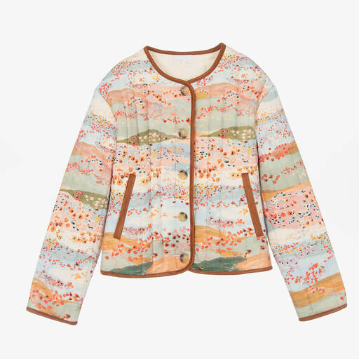 Chloé-Teen Girls Blue & Pink Poppy Wool Jacket | Childrensalon Outlet
