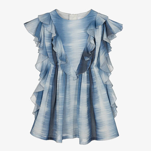 Chloé-Teen Girls Blue Striped Dress | Childrensalon Outlet