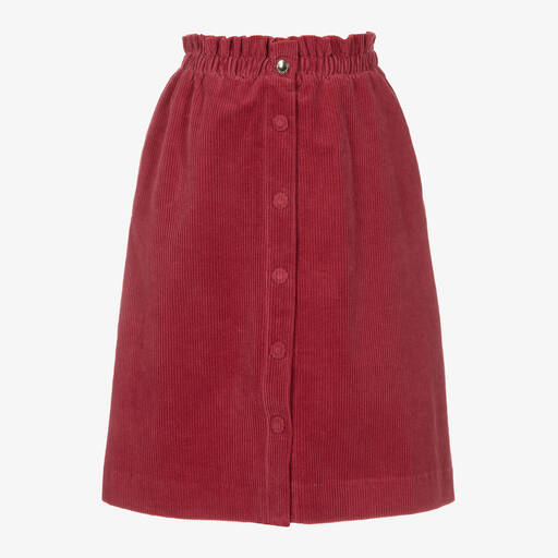Chloé-تنورة تينز قطن عضوي كوردروي لون أحمر | Childrensalon Outlet