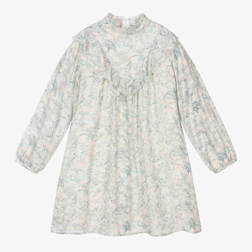 Chloé-Teen Girls Grey Floral Dress | Childrensalon Outlet