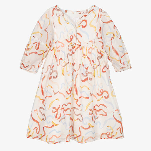 Chloé-Teen Girls Ivory Cotton Ribbon Dress | Childrensalon Outlet