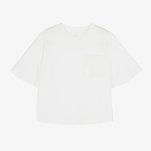Chloé-T-shirt ivoire coton ado fille  | Childrensalon Outlet