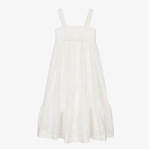 Chloé-Besticktes Teen Kleid in Elfenbein | Childrensalon Outlet
