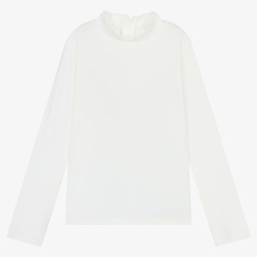 Chloé-Teen Girls Ivory Organic Cotton Top | Childrensalon Outlet