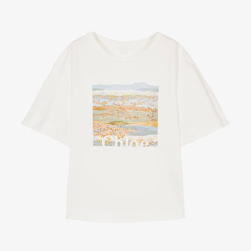 Chloé-Teen Girls Ivory Poppy T-Shirt | Childrensalon Outlet
