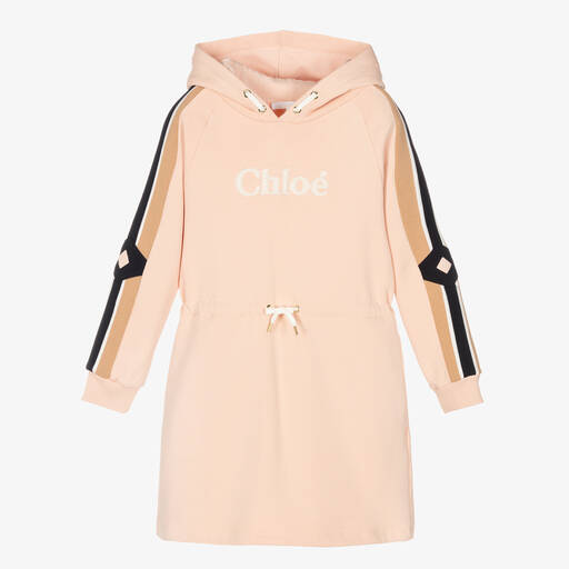 Chloé-فسنان هودي تينز بناتي قطن عضوي لون زهري | Childrensalon Outlet