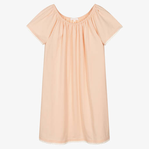 Chloé-Chemise de nuit rose en coton ado fille | Childrensalon Outlet