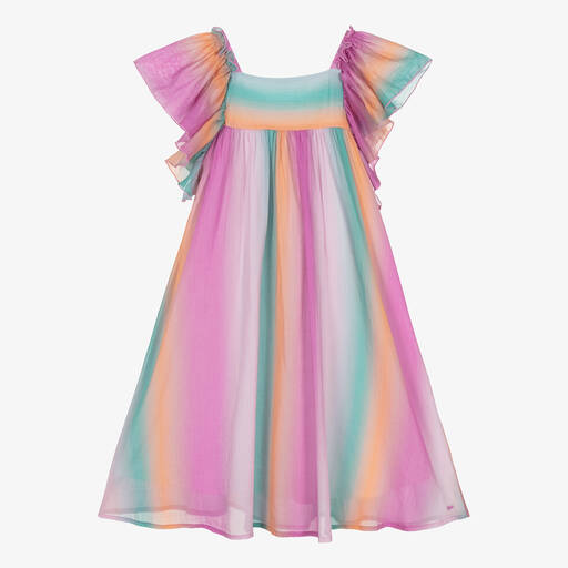 Chloé-Teen Girls Pink Ombré Cotton Maxi Dress | Childrensalon Outlet