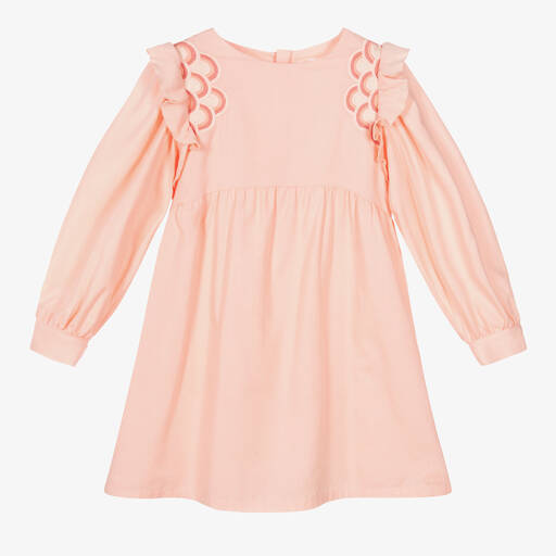 Chloé-Teen Girls Pink Ruffle Dress | Childrensalon Outlet