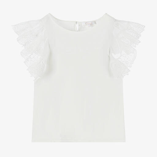 Chloé-Teen Girls White Cotton Top | Childrensalon Outlet