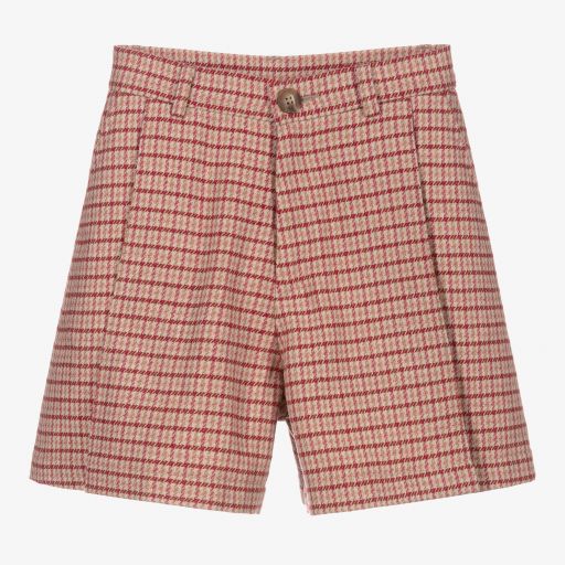 Chloé-Teen Pink Tweed Check Shorts | Childrensalon Outlet