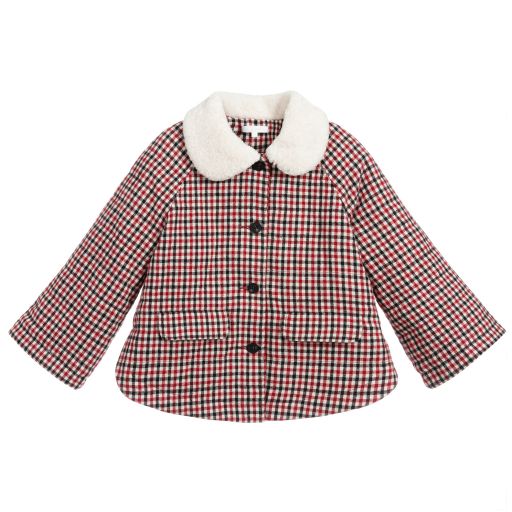 Chloé-Teen Red Checked Wool Jacket | Childrensalon Outlet