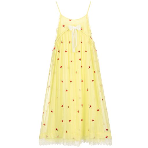 Chloé-Teen Yellow Silk Maxi Dress | Childrensalon Outlet