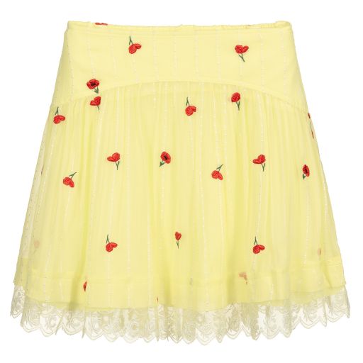 Chloé-Teen Yellow Silk Poppy Skirt | Childrensalon Outlet