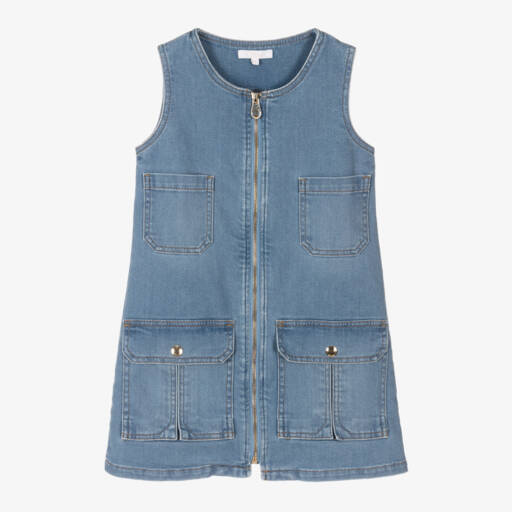 Chloé-Джинсовое синее платье для девочек | Childrensalon Outlet