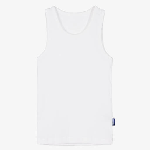Claesen's-Boys Soft White Cotton Vest | Childrensalon Outlet