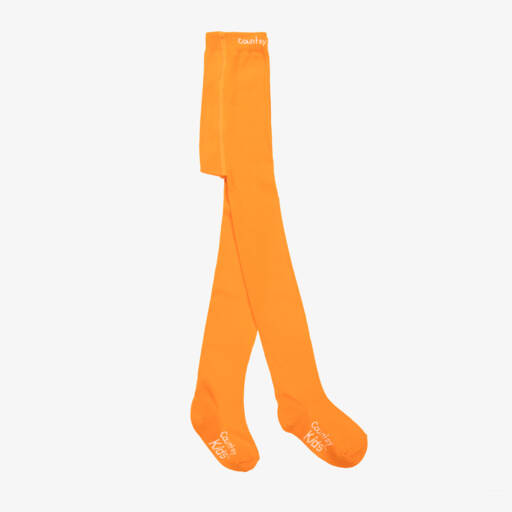 Country Kids-Girls Soft Orange Knit Tights | Childrensalon Outlet