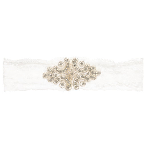 Cute Cute-Crystal & Ivory Lace Headband | Childrensalon Outlet