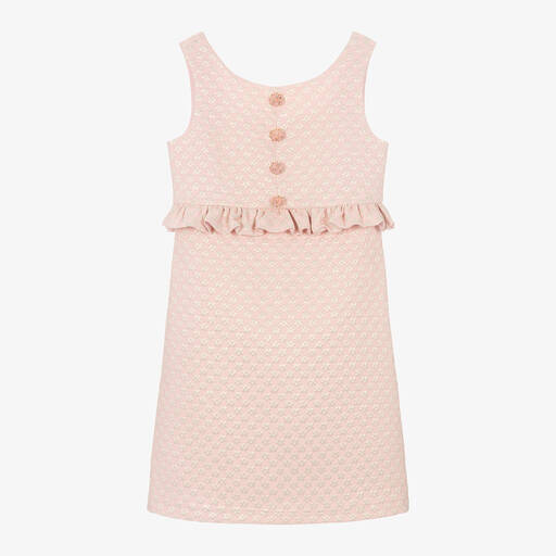 David Charles-Розовое жаккардовое платье с цветами для девочек | Childrensalon Outlet