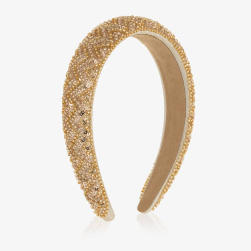 David Charles-Girls Radiant Sequin Beaded Headband | Childrensalon Outlet