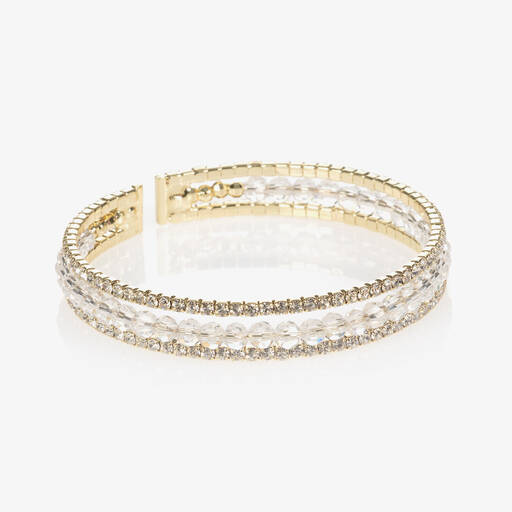 David Charles-Gold Crystal Diamanté Bracelet | Childrensalon Outlet