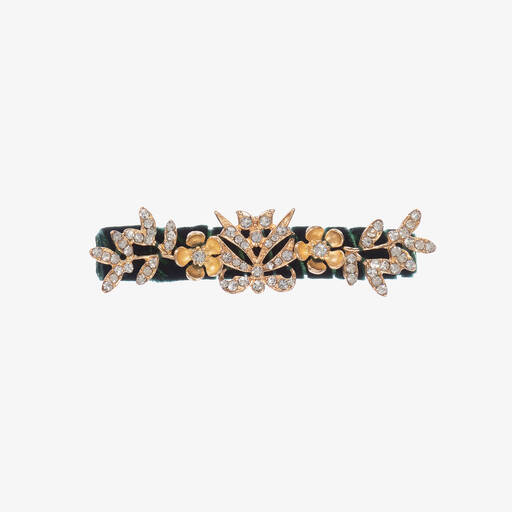 David Charles-Green Floral Hair Clip (9cm) | Childrensalon Outlet