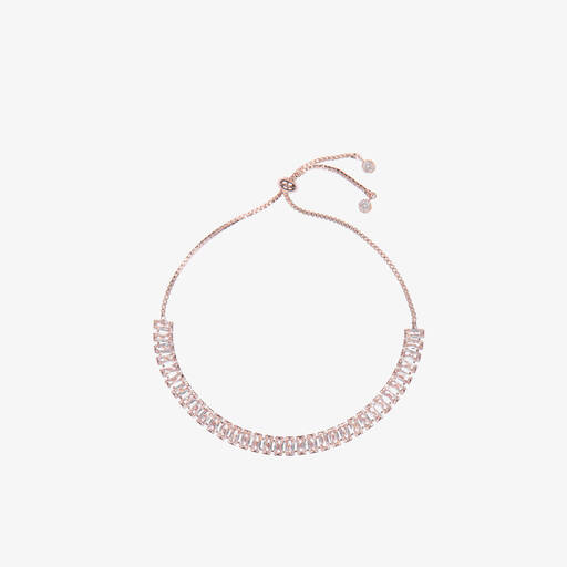David Charles-Rose Gold Crystal Bracelet | Childrensalon Outlet
