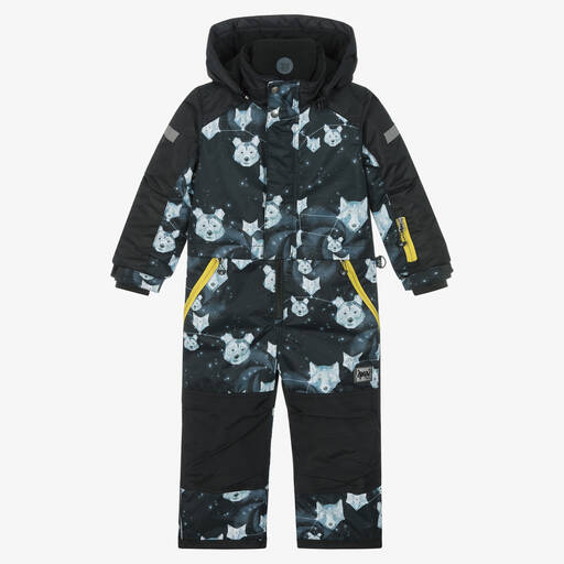 Deux par Deux-Boys Black Polar Bear Snowsuit  | Childrensalon Outlet