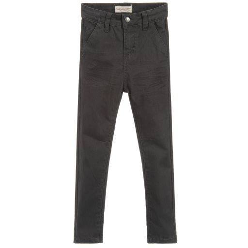 Deux par Deux-Boys Grey Cotton Trousers | Childrensalon Outlet