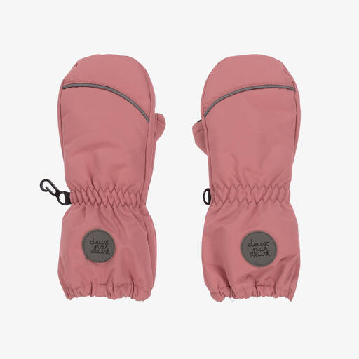 Deux par Deux-Дымчато-розовые лыжные варежки | Childrensalon Outlet