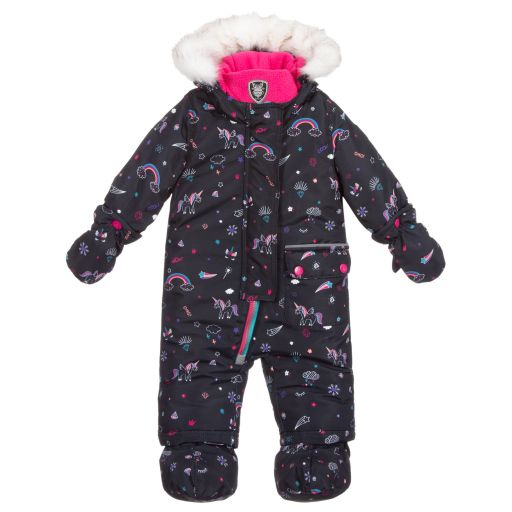 Deux par Deux-Rainbow & Unicorn Snowsuit | Childrensalon Outlet