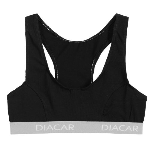 Diacar-Girls Black Cotton Bra | Childrensalon Outlet