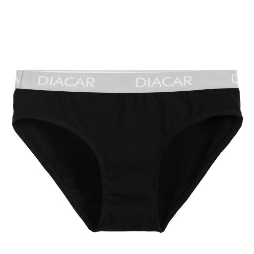 Diacar-Girls Black Cotton Knickers | Childrensalon Outlet