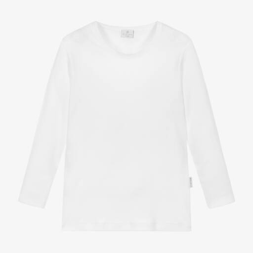 Diacar-Girls Classic White Cotton Top | Childrensalon Outlet