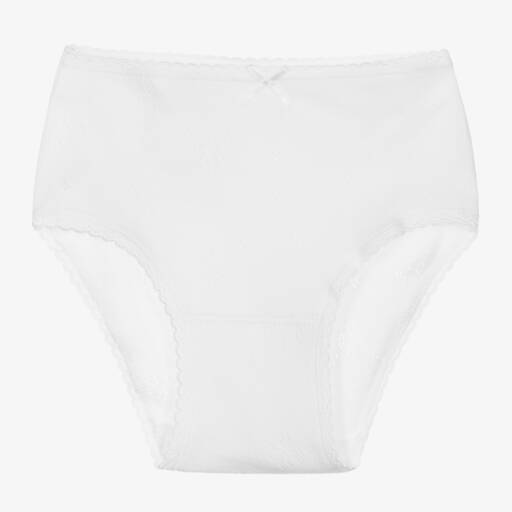 Diacar-Girls Soft White Pointelle Panties | Childrensalon Outlet