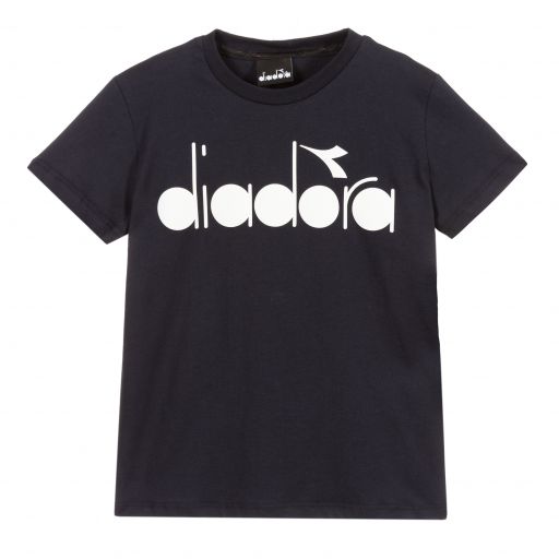 Diadora-Boys Blue Cotton T-Shirt | Childrensalon Outlet