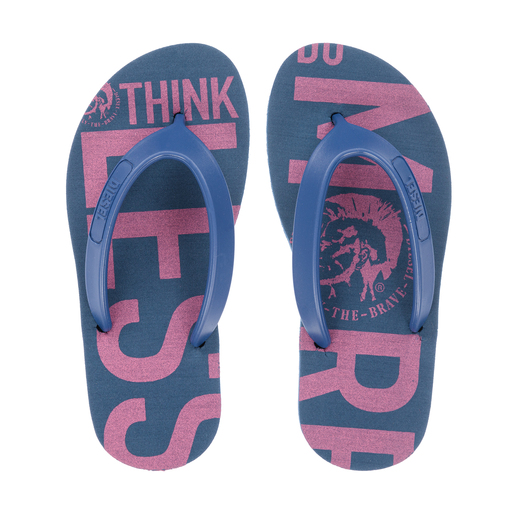 Diesel-Blue Logo Flip-Flops | Childrensalon Outlet