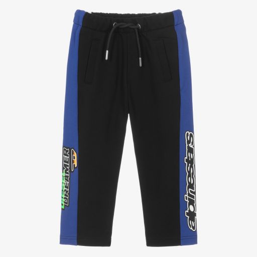 Diesel-Boys Black Cotton Joggers | Childrensalon Outlet
