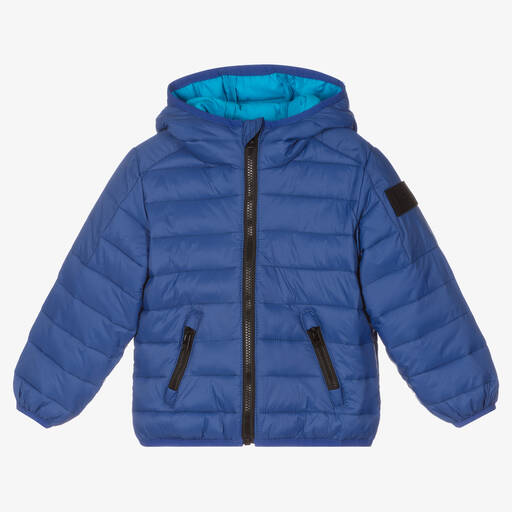Diesel-Boys Blue Puffer Coat | Childrensalon Outlet