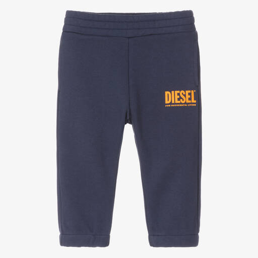 Diesel-Boys Navy Blue Cotton Joggers | Childrensalon Outlet