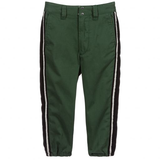 Diesel-Girls Green Cotton Trousers | Childrensalon Outlet