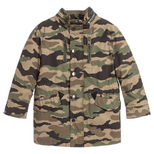 Diesel-Khaki Camouflage Jacket | Childrensalon Outlet