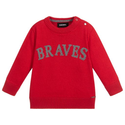 Diesel-Red Wool Blend Sweater | Childrensalon Outlet