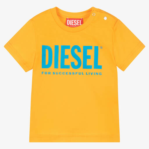Diesel-Yellow Logo T-Shirt | Childrensalon Outlet