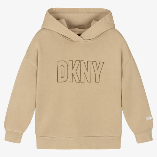 DKNY-Beige Cotton Hoodie | Childrensalon Outlet