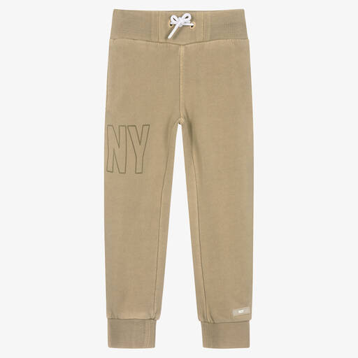 DKNY-Pantalon de jogging beige en coton | Childrensalon Outlet