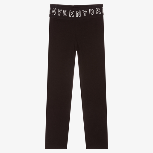 DKNY-Schwarze Baumwoll-Leggings | Childrensalon Outlet