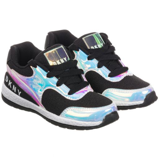 DKNY-Black Iridescent Trainers | Childrensalon Outlet