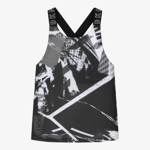 DKNY-Black & White Collage Vest | Childrensalon Outlet