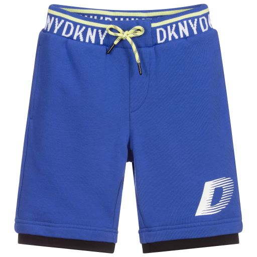 DKNY-شورت  قطن لون أزرق وأبيض للأولاد | Childrensalon Outlet